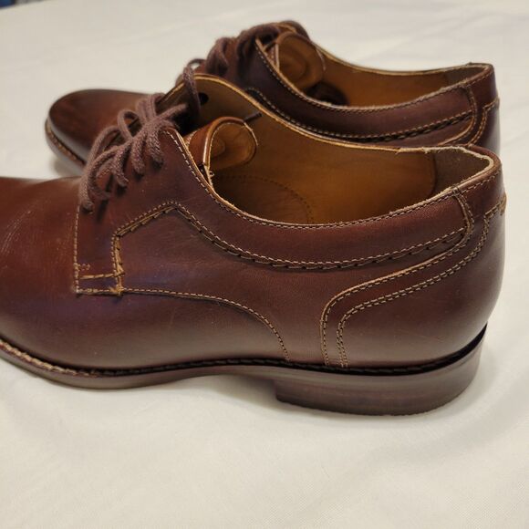 Johnston & Murphy Garner Brown Leather Oxford Lace Up Dress Shoes Size 8 M